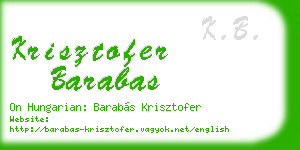 krisztofer barabas business card